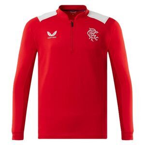 Castore Childrens/Kids Rangers FC Quarter Zip Top / Red